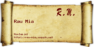Rau Mia névjegykártya